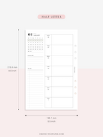 W108_01GX_WO1P_2023 | 2023 Dated Weekly Planner Inserts Printable Template