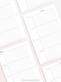 W104 | Week on 2 Pages, Weekly Planner Printable Inserts Template