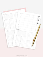 W117 | WO4P, Weekly 24-hour Schedule, To-do List Planner Template