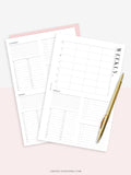 W117 | WO4P, Weekly 24-hour Schedule, To-do List Planner Template