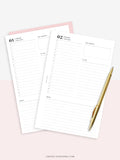 D111_C_2023 | 2023 Dated Daily Planner, Lined Layout, Day on a Page