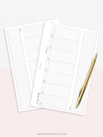 W102_H_2 | Horizontal Weekly Planner Printable