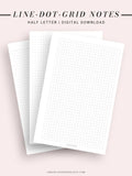 N101-3 | Printable Line Dot Grid Notes Template