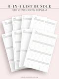 N107 | Checklist Bundle Template to Personalize Category