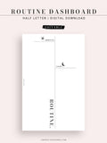 DA107 | Morning & Night Routines Dashboard, Editable PDF