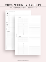 W117_2023 | 2023 Dated Weekly Planner, 24-hour Time Scheduler, WO4P