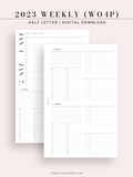 W117_2023 | 2023 Dated Weekly Planner, 24-hour Time Scheduler, WO4P