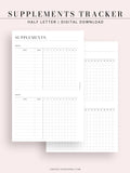 N121-6 | Vitamins & Supplements Tracker, Medication Log Template