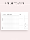 T127 | Menstruation Period Tracker, Yearly Menstrual Cycle Tracking