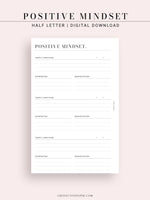 N122-2 | Positive Mindset, Gratitude Journal, Affirmation, Manifest Template