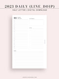D111_C_2023 | 2023 Dated Daily Planner, Lined Layout, Day on a Page