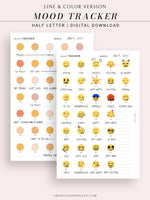 T116 | Monthly Emoji or Color Mood Tracker