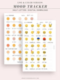 T116 | Monthly Emoji or Color Mood Tracker