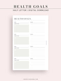 N121-2 | Health Goals Setting Planner, Wellness Journal