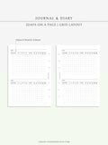 D112_2DO1P | Daily Journal Diary Printable Pages, Line Dot Grid Notes