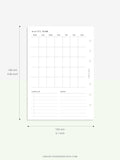 M112 | Month on a Page, Monthly Planner Printable Inserts