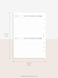D112_2DO1P | Daily Journal Diary Printable Pages, Line Dot Grid Notes
