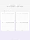 D112_2DO1P | Daily Journal Diary Printable Pages, Line Dot Grid Notes