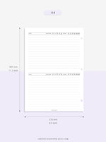 D112_2DO1P | Daily Journal Diary Printable Pages, Line Dot Grid Notes