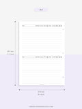 D112_2DO1P | Daily Journal Diary Printable Pages, Line Dot Grid Notes