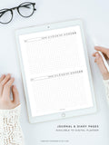 D112_2DO1P | Daily Journal Diary Printable Pages, Line Dot Grid Notes