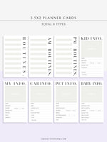 N129 | 3.5x2 Editable Planner Cards