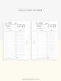 D108 | Daily Study Planner Inserts Printable Template