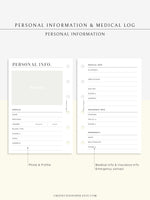 N113 | Personal Information & Medical Log Template