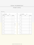 T101 | Goal Setting Planner Bundle Template for Business and Personal