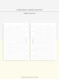 N101-3 | Printable Line Dot Grid Notes Template