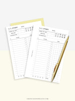 D108 | Daily Study Planner Inserts Printable Template