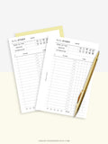 D108 | Daily Study Planner Inserts Printable Template