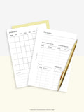 M107 | Month at a Glance, Monthly Overview, Month on 2 Pages