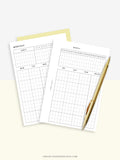 M106_G | Monthly Planner with 31 Days Habit Tracker Printable Inserts