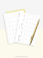 M111 | Horizontal Monthly Planner Printable Inserts, Month on a Page