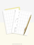 M111 | Horizontal Monthly Planner Printable Inserts, Month on a Page