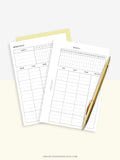 M106_L | Monthly Planner with 31 Days Habit Tracker Printable Inserts