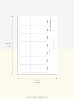 M111 | Horizontal Monthly Planner Printable Inserts, Month on a Page