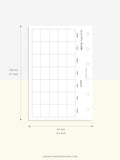 M111 | Horizontal Monthly Planner Printable Inserts, Month on a Page