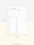 M108 | Monthly Overview, Month on a Page Printable Planner Inserts