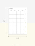 M101 | Basic Monthly Planner Printable Inserts for Minimalist