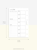 W108 | Week on a Page, Weekly Planner Printable Inserts Template