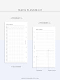 N117 | Travel Planner Bundle, Trip Overview, Vacation Planning