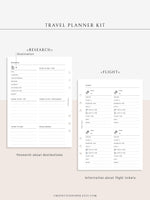 N117 | Travel Planner Bundle, Trip Overview, Vacation Planning