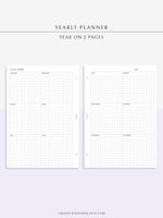 Y105 | Year on 2 Pages, Grid Layout