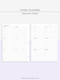 Y105 | Year on 2 Pages, Grid Layout