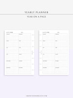 Y106 | Year on a Page, Grid Layout