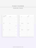 Y105 | Year on 2 Pages, Grid Layout