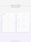 Y105 | Year on 2 Pages, Grid Layout