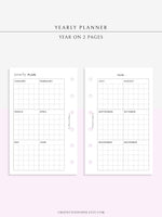 Y105 | Year on 2 Pages, Grid Layout